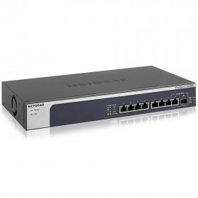 NETGEAR XS508M-100EUS 8-Port 10-Gigabit/Multi-Gigabit Ethernet Unmanaged Switch with 1 SFP+ Ports, Desktop and Rackmount - Black