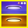 Plafoniera LED RGB WiZ SuperSlim, Wi-Fi, control vocal, 22W, 2600 lm, lumina alba si color (2200-6500K), IP20, 43cm, Negru