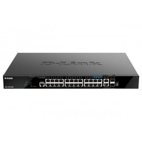 Switch D-Link DGS-1520-28MP, 28 porturi Gigabit,24 x 10/100/1000Base-T, 2 x 10GBase-T, 2 x 10G SFP+, Switching Capacity: 128 Gbp