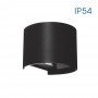Aplica LED Vivalux ROUND STARK, 6W, 180 lm, lumina neutra (4000K), 120°, IP54, 135x115x100mm, 15000h, aluminiu, -25÷+40°C, Negru