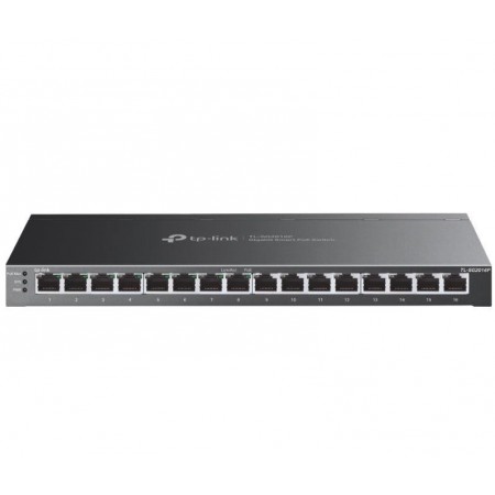 "JetStream™  16-Port Gigabit Smart Switch with 8-Port PoE+ PORT: 8× Gigabit PoE+ Ports SPEC: 802.3af/at, 120 W PoE Power, Deskto