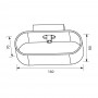 Aplica Vivalux OVAL ADEL, G9, IP20, 160x70x80mm, Negru-Auriu, bec neinclus