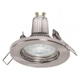 5 Spoturi LED incastrate Ledvance, GU10, 5x2.6W, 5x230 lm, lumina calda (2700K), Ø8cm, Nichel