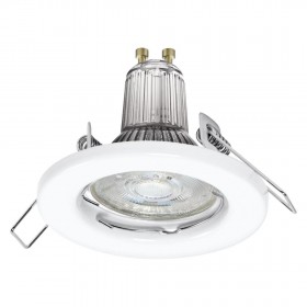 5 Spoturi LED incastrate Ledvance, GU10, 5x2.6W, 5x230 lm, lumina calda (2700K), Ø8cm, Alb