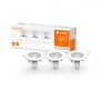 3 Spoturi LED incastrate Ledvance, GU10, 3x2.6W, 3x230 lm, lumina calda (2700K), Ø8cm, Alb