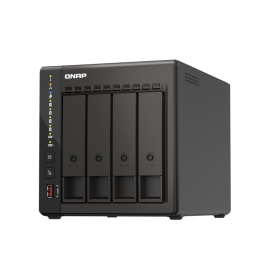 NAS QNAP 453E 4-Bay, CPU Intel Celeron J6412 4-core/4-thread processor, burst max. 2.6 GHz, RAM 8 GB DDR4 onboard not expandable