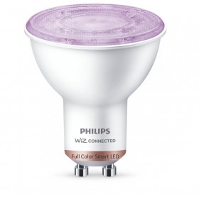 Bec LED RGB inteligent Philips Spot , Wi-Fi, Bluetooth, GU10, 4.7W (50W), 345 lm, lumina alba si color (2200-6500K)