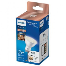 Bec LED inteligent Philips Spot PAR16, Wi-Fi, Bluetooth, GU10, 4.7W (50W), 345 lm, lumina calda (2700K), dimabil