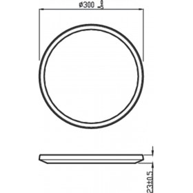 Plafoniera LED Philips Superslim CL550, 3 trepte de intensitate, 18W, 1500 lm, lumina calda (2700K), IP44, 30cm, Alb