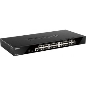 Switch D-Link DGS-1520-28, 28 porturi Gigabit,24 x 10/100/1000Base-T, 2 x 10GBase-T, 2 x 10G SFP+, Switching Capacity: 128 Gbps,