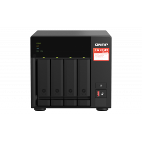 NAS QNAP 473A 4-Bay, CPU AMD Ryzen V1000 series V1500B 4C/8T 2.2 GHz, RAM 8GB (1x 8GB) DDR4 (2 x SODIMM slots, max. 64GB total, 