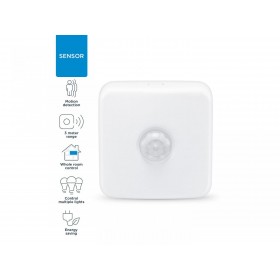 Senzor miscare WiZ Connected 120°, compatibil cu gama WiZ, 2xAA, IP20, zona detectare 3m, distanta control 15m